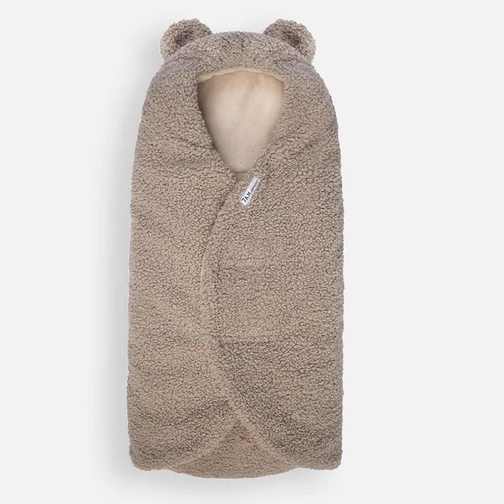 7AM ENFANT NIDO INFANT WRAP - TEDDY OATMEAL - 0-6M